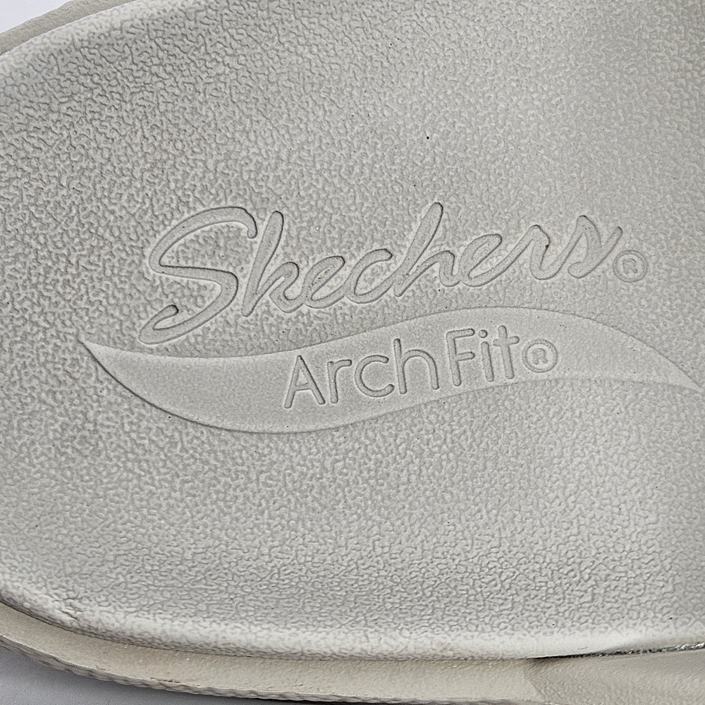 Sketchers ArchFit Slide On Shoes Ivory Size 9 - Picture 9 of 14